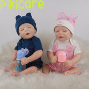 18" Reborn Baby Dolls Girl & Boy Barbie Set for Gifts or collection