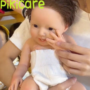 Reborn Baby Barbie Smile Happy Girl in Soft Full 100% Silicone