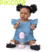 23" Reborn Baby Barbie with Soft Body African American Girl Gifts