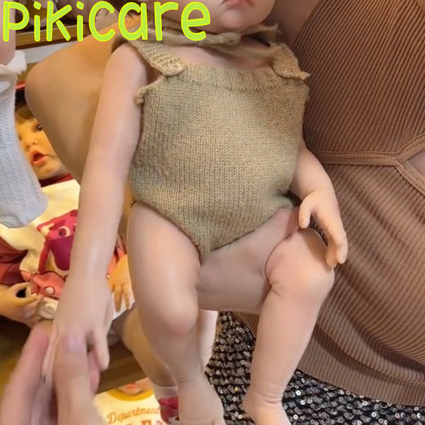 PiKiCare Reborn Baby Doll Silicone Baby Girl Set de regalo para niños