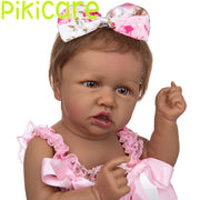 23" Barbie American African Girl Reborn Baby Doll for Kids Gift