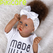 23" Lifelike Barbie Baby Dolls Black Soft Body Realistic Gift Set