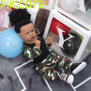 23" Barbie Reborn Dolls Baby African American Girl Gift Set
