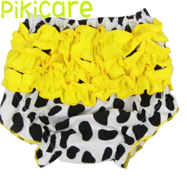 Cotton Yellow Cloth Cow Pattern and Black-White Polka Dot