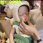 100% Silicone Reborn Barbie Boy Doll Sleepy With White Wings